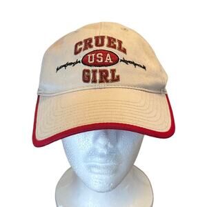 Cruel Girl Western Wear Baseball Cap Maroon Ivory Adjustable